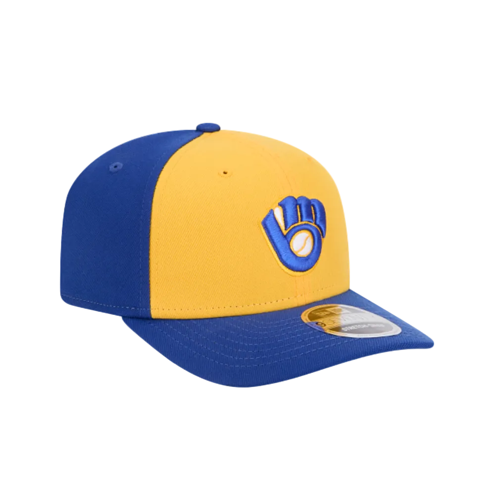 MILWAUKEE BREWERS 9SEVENTY NEW ERA BLUE AND YELLOW SNAPBACK HAT