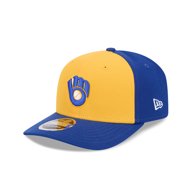 MILWAUKEE BREWERS 9SEVENTY NEW ERA BLUE AND YELLOW SNAPBACK HAT