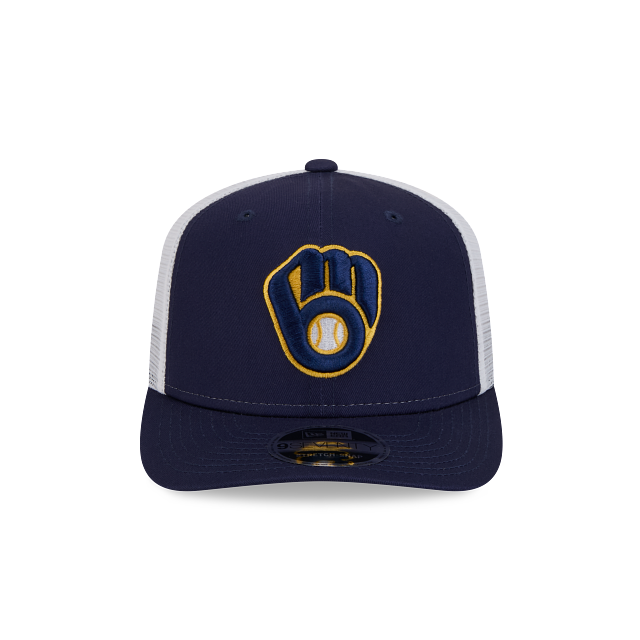 MILWAUKEE BREWERS 9SEVENTY NEW ERA NAVY TRUCKER SNAPBACK HAT