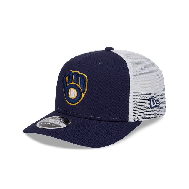 MILWAUKEE BREWERS 9SEVENTY NEW ERA NAVY TRUCKER SNAPBACK HAT