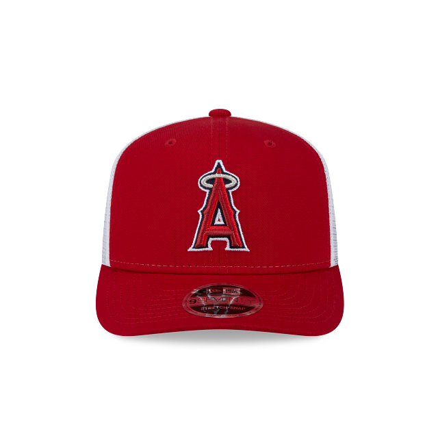 ANAHEIM ANGELS NEW ERA 9SEVENTY RED SNAPBACK TRUCKER HAT