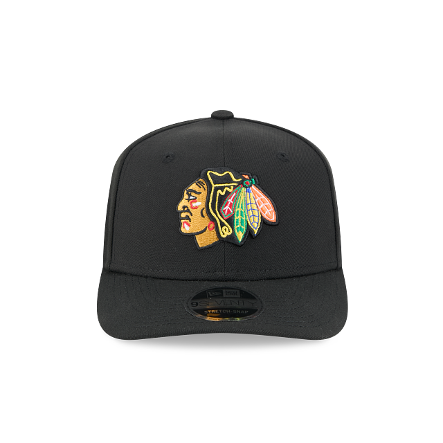 CHICAGO BLACKHAWKS NEW ERA NHL 9SEVENTY BLACK ADJUSTABLE SNAPBACK HAT