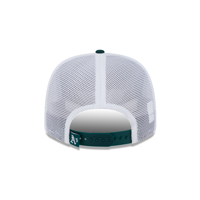 OAKLAND ATHLETICS 9SEVENTY NEW ERA GREEN TRUCKER STRETCH-SNAP HAT