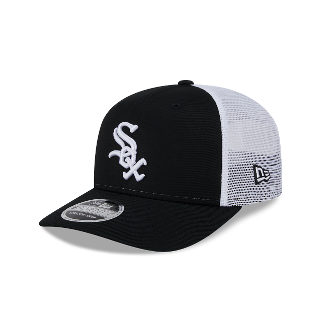 CHICAGO WHITE SOX 9SEVENTY NEW ERA BLACK TRUCKER STRETCH-SNAP HAT