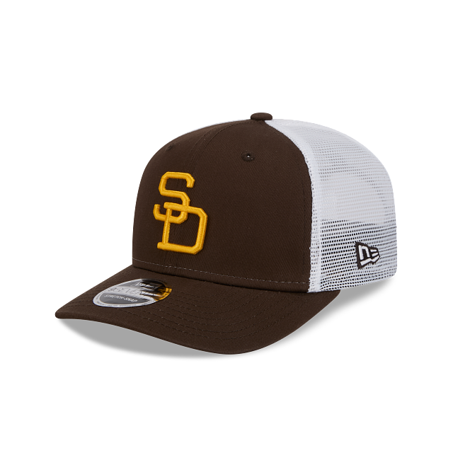 SAN DIEGO PADRES 9SEVENTY NEW ERA BROWN ALT TRUCKER SNAPBACK HAT