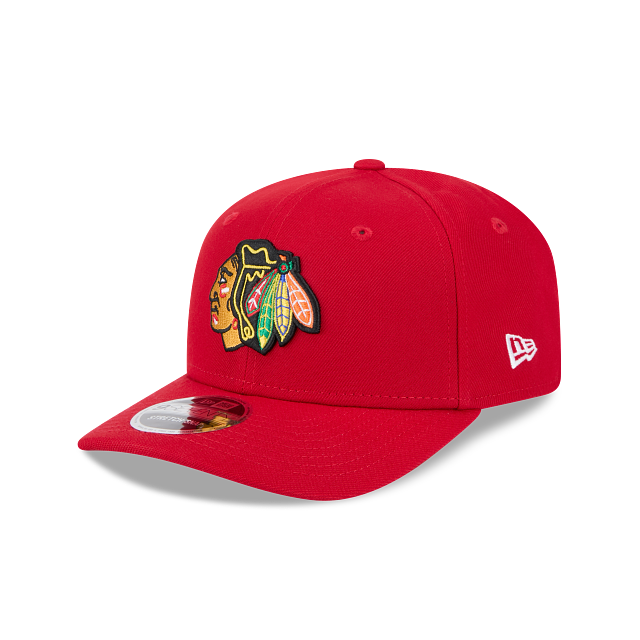 CHICAGO BLACKHAWKS 9SEVENTY NEW ERA RED ADJUSTABLE SNAPBACK HAT