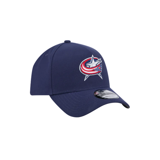 COLUMBUS BLUE JACKETS NEW ERA 9FORTY A-FRAME NAVY SNAPBACK HAT