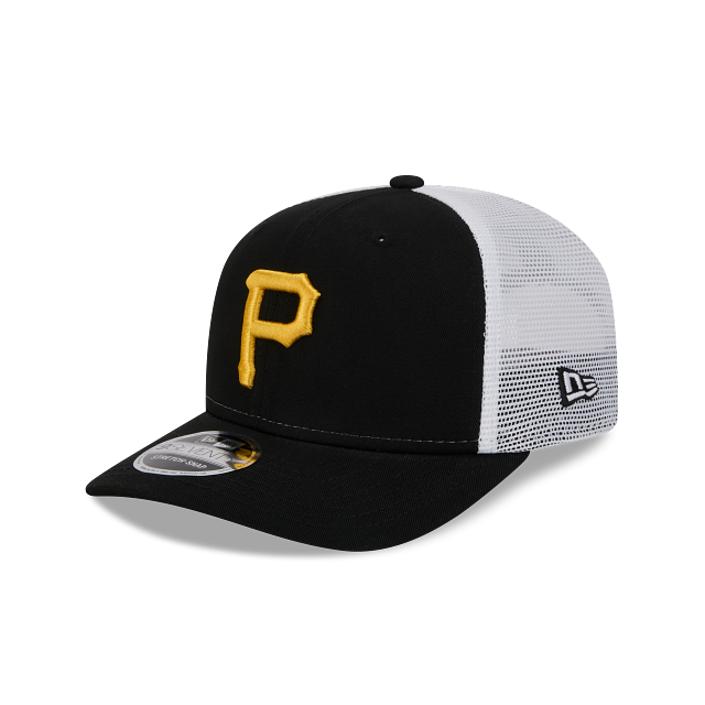 PITTSBURGH PIRATES 9SEVENTY NEW ERA BLACK TRUCKER SNAPBACK HAT