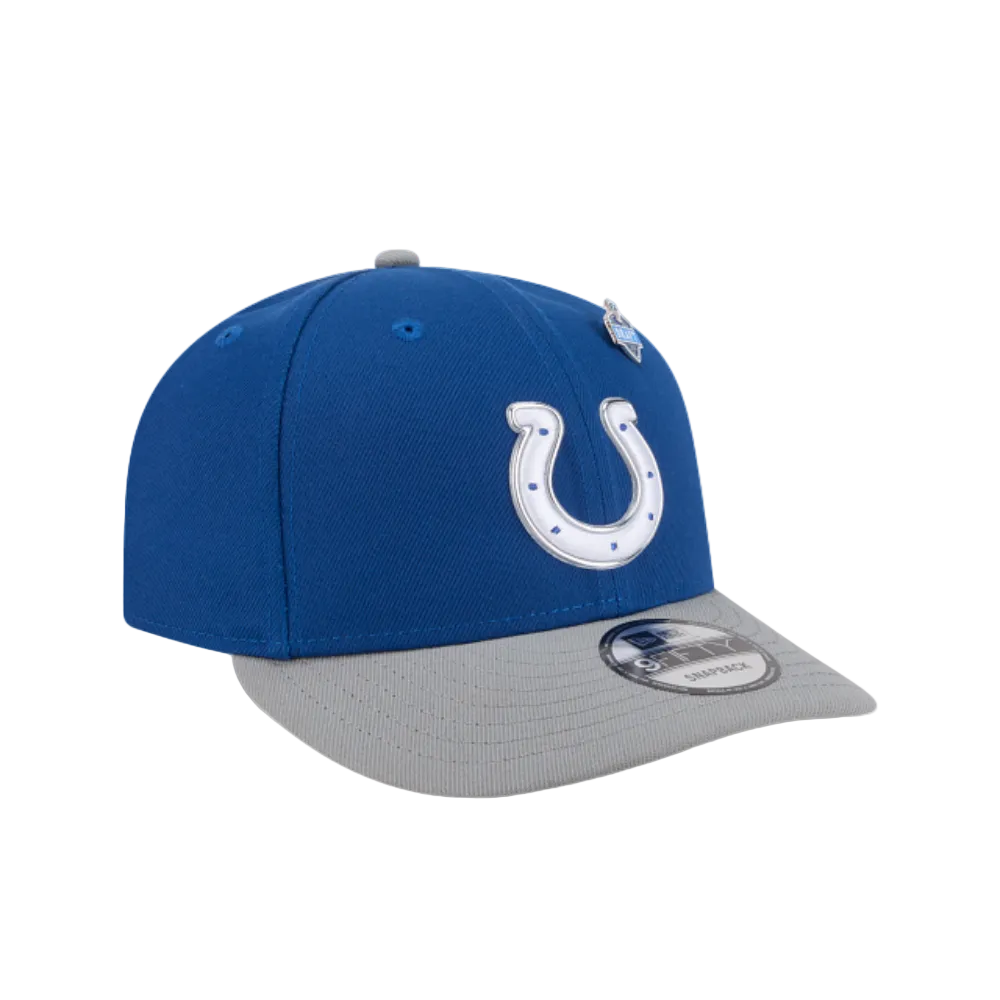 INDIANAPOLIS COLTS 9FIFTY PRE-CURVED 2026 DRAFT NEW ERA 2TONE SNAPBACK HAT