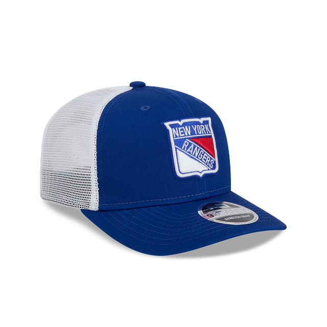 NEW YORK RANGERS NEW ERA NHL 9SEVENTY ADJUSTABLE BLUE TRUCKER SNAPBACK HAT