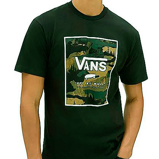 VANS MN CLASSIC PRINT BOX T-SHIRT BLACK/DEEP FOREST