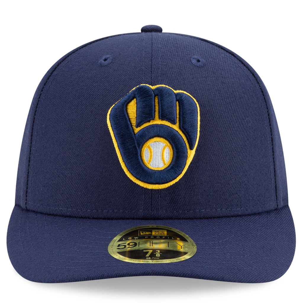 MILWAUKEE BREWERS 59FIFTY NEW ERA NAVY LOW PRO FITTED HAT