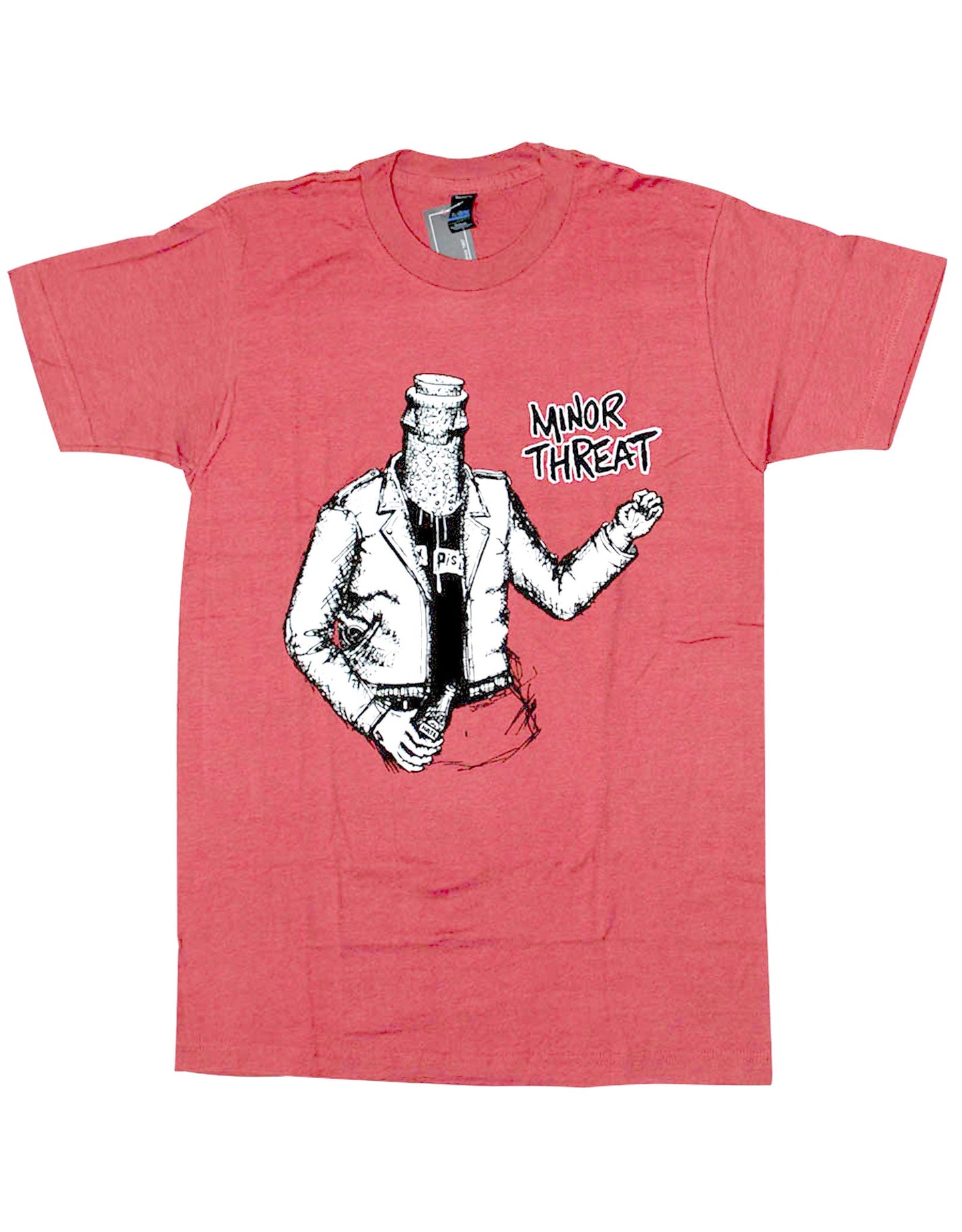 MINOR THREAT BOTTLED VIOLENCE MENS T-SHIRT - SALMON