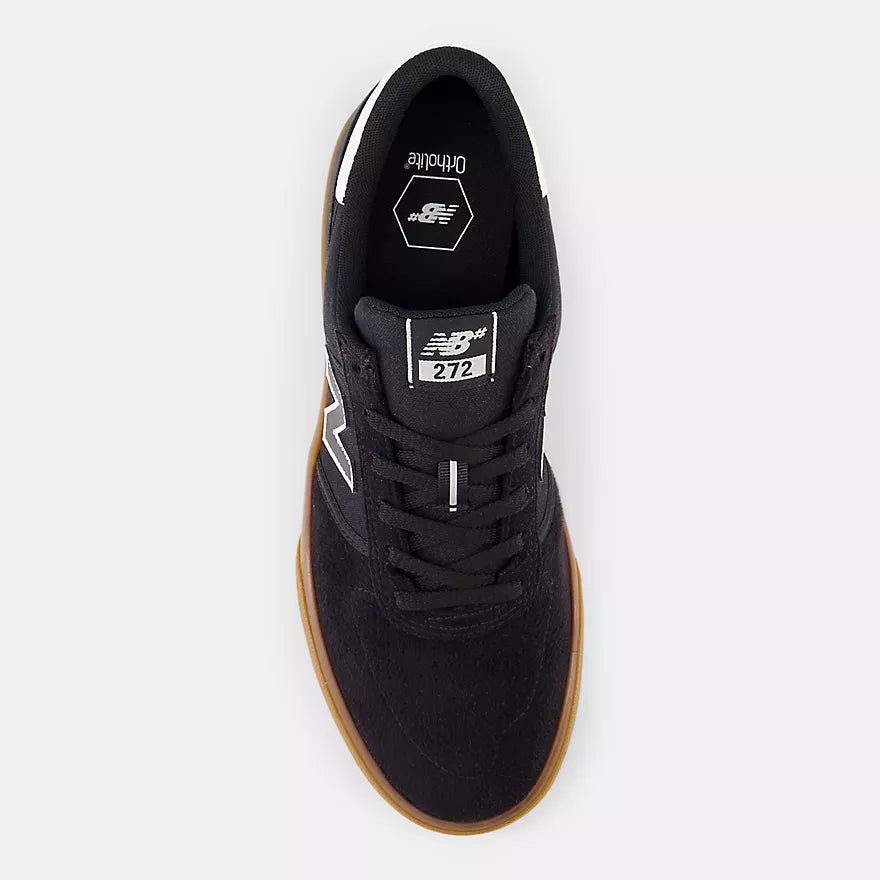 NEW BALANCE NUMERIC 272 BLACK WHITE GUM SHOE -  272SYN