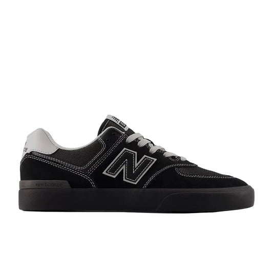 NEW BALANCE NUMERIC 574 VULC BLACK/GREY SHOE - 574VBB