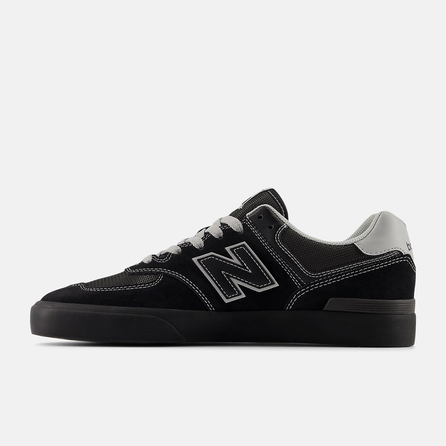 NEW BALANCE NUMERIC 574 VULC BLACK/GREY SHOE - 574VBB