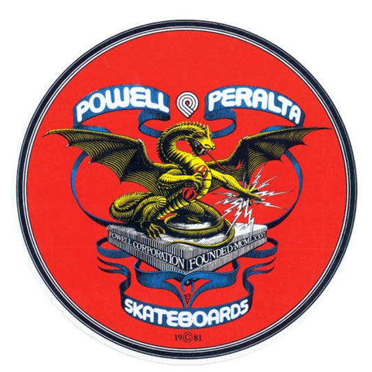 Powell Peralta Banner Dragon 4 inch round sticker