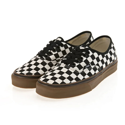 VANS AUTHENTIC CHECKERBOARD BLACK/WHITE/GUM SHOE