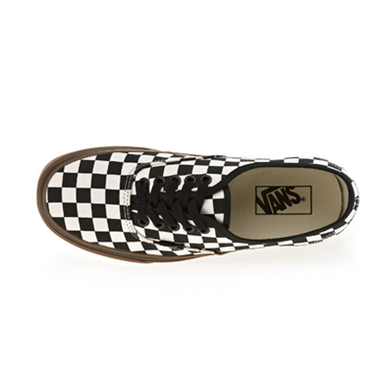 VANS AUTHENTIC CHECKERBOARD BLACK/WHITE/GUM SHOE