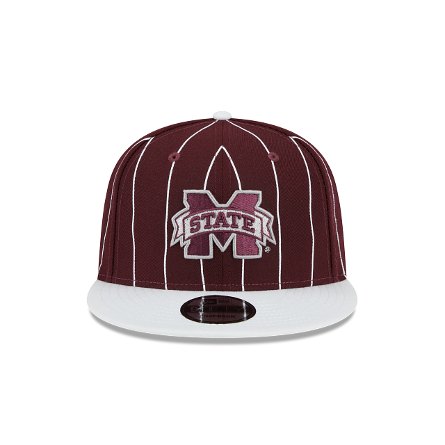 MISSISSIPPI STATE BULLDOGS 9FIFTY NEW ERA 2TONE VINTAGE PINSTRIPE SNAPBACK HAT