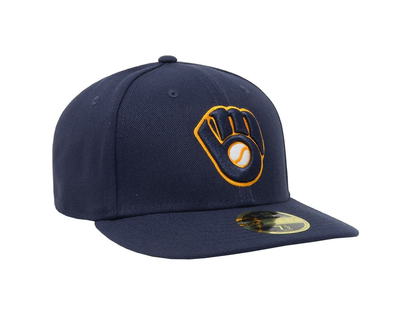 MILWAUKEE BREWERS 59FIFTY NEW ERA NAVY MID PROFILE FITTED HAT SIZE 7