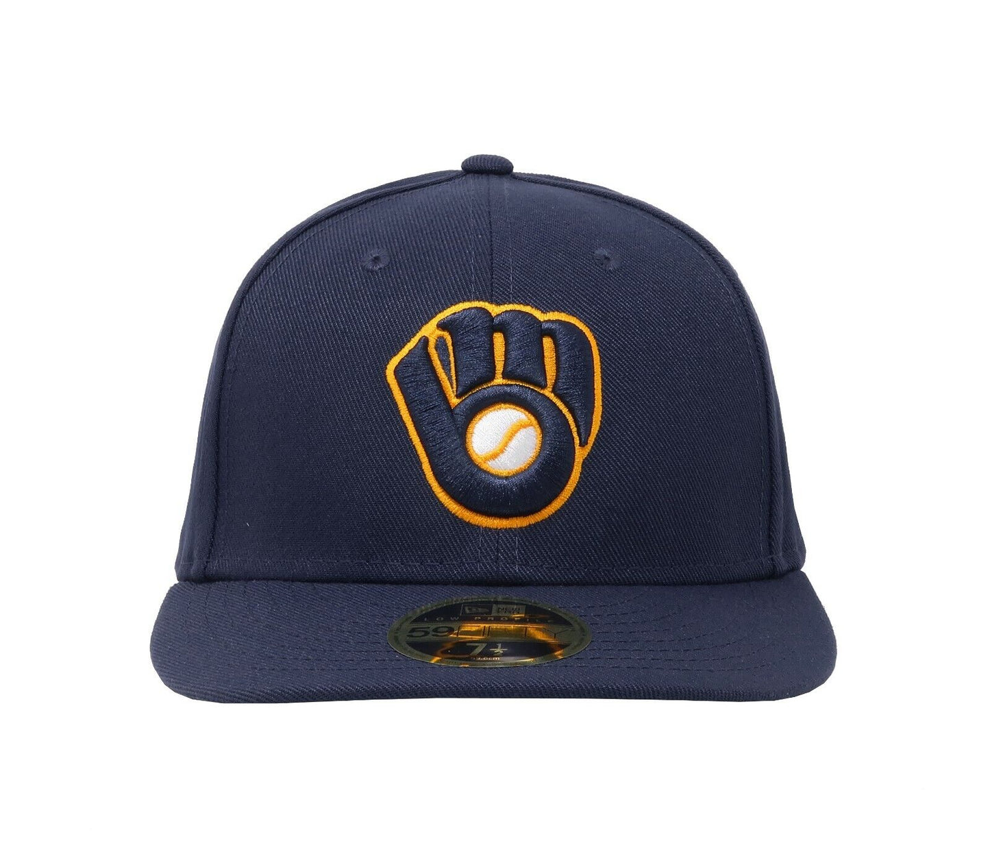 MILWAUKEE BREWERS 59FIFTY NEW ERA NAVY MID PROFILE FITTED HAT SIZE 7