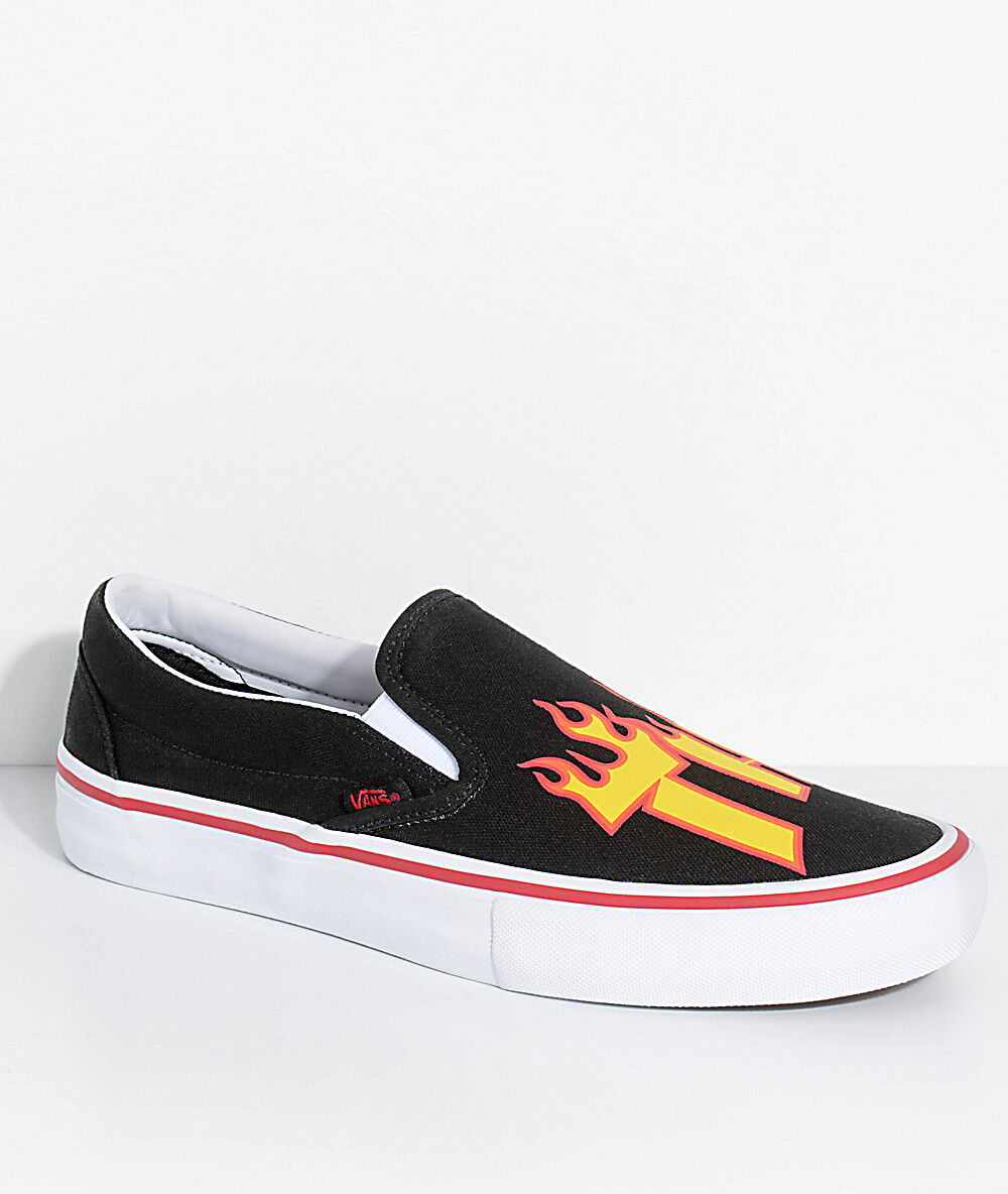 VANS X THRASHER SLIP-ON PRO BLACK SHOE - SIZE 12