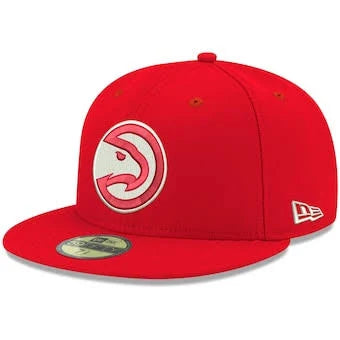 ATLANTA HAWKS 59FIFTY NEW ERA RED FITTED HAT