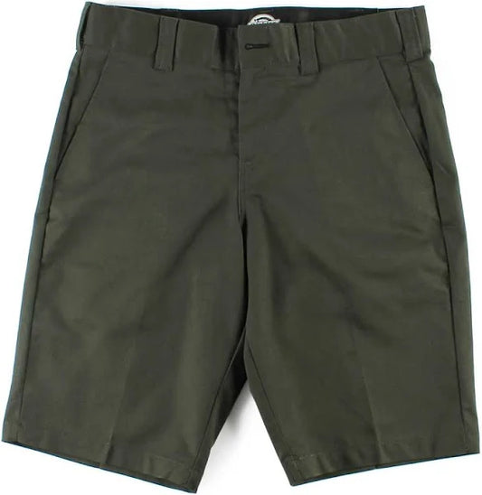 DICKIES '67 SLIM FIT FLEX SHORTS 11" - OLIVE GREEN