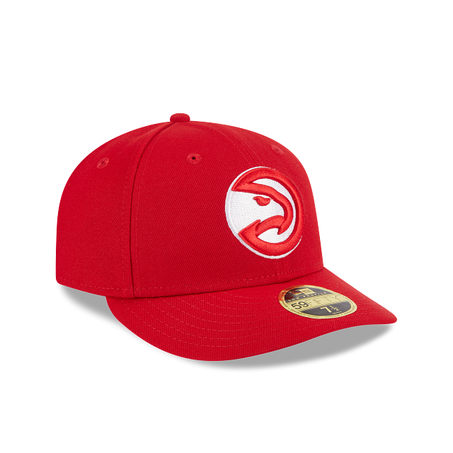 ATLANTA HAWKS 59FIFTY NEW ERA LOW PRO RED LOGO FITTED HAT