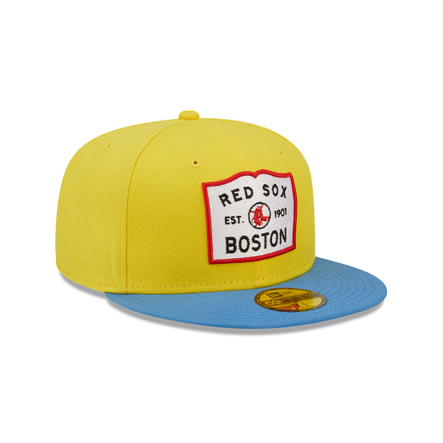 BOSTON RED SOX 59FIFTY NEW ERA YELLOW BLUE 2TONE FITTED HAT