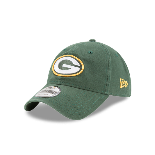 GREEN BAY PACKERS NEW ERA 9TWENTY CORE CLASSIC GREEN ADJUSTABLE HAT