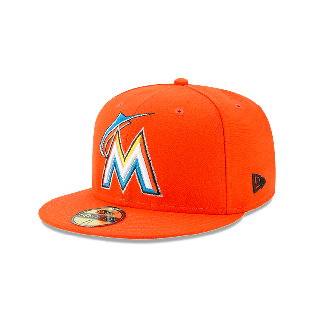 MIAMI MARLINS 59FIFTY NEW ERA ORANGE FITTED HAT