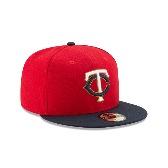 MINNESOTA TWINS 59FIFTY NEW ERA RED W/ GOLD NAVY 2TONE FITTED HAT