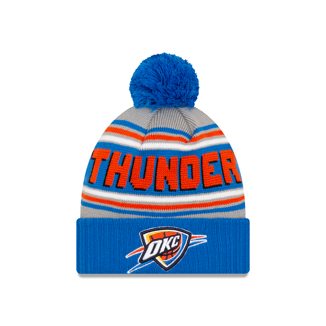 NEW ERA Oklahoma City Thunder Knit Pom Beanie Blue