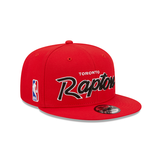 TORONTO RAPTORS 9FIFTY NEW ERA SCRIPT RED SNAPBACK HAT