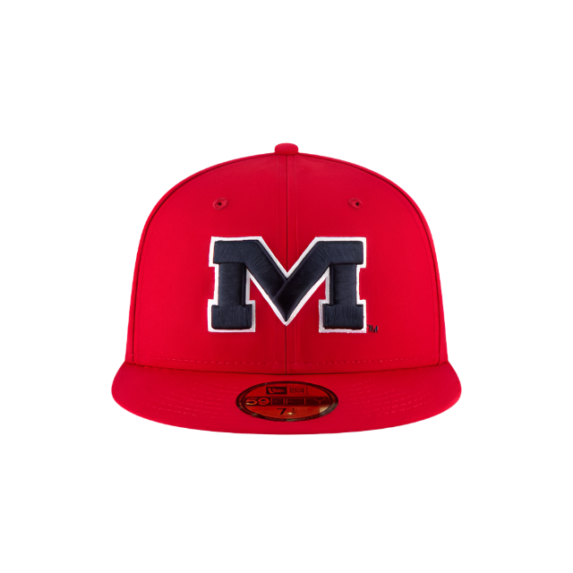 OLE MISS REBELS 59FIFTY NEW ERA RED FITTED HAT