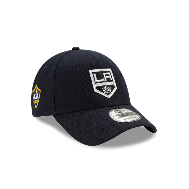 LOS ANGELES KINGS X LA GALAXY NEW ERA 9FORTY ADJUSTABLE VELCRO HAT NAVY