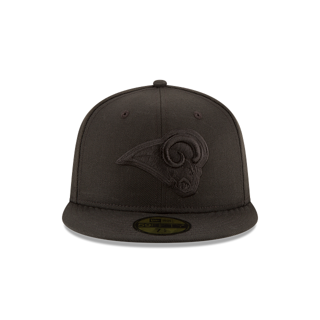 LOS ANGELES RAMS 59FIFTY NEW ERA BLACKOUT FITTED HAT