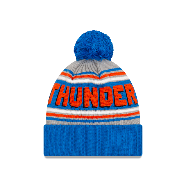 NEW ERA Oklahoma City Thunder Knit Pom Beanie Blue