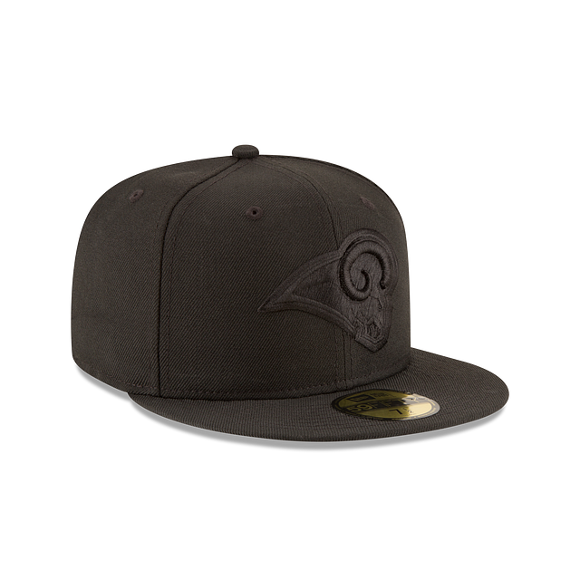 LOS ANGELES RAMS 59FIFTY NEW ERA BLACKOUT FITTED HAT