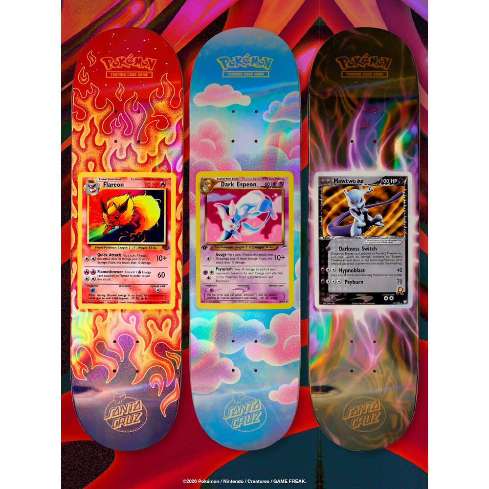 Santa Cruz x Pokemon Flareon Dark Espeon Mewtwo decks