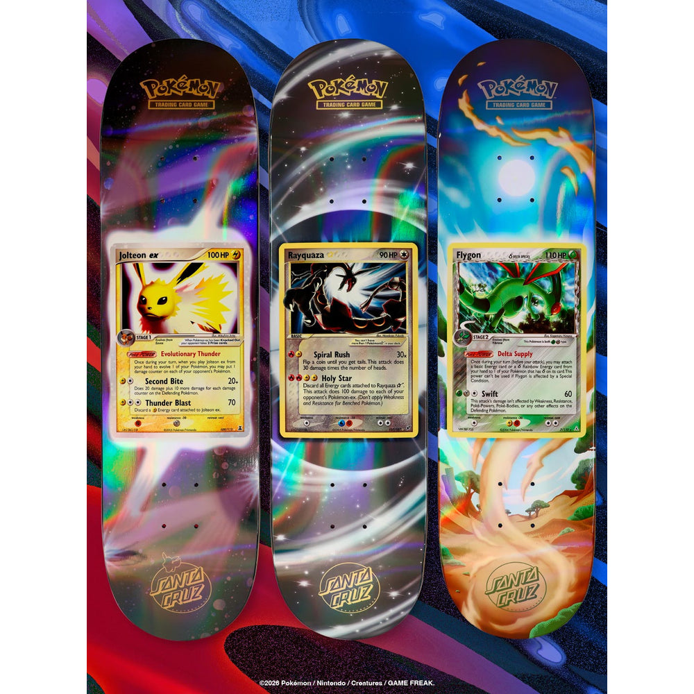 Santa Cruz x Pokemon Jolteon Rayquaza Flygon decks