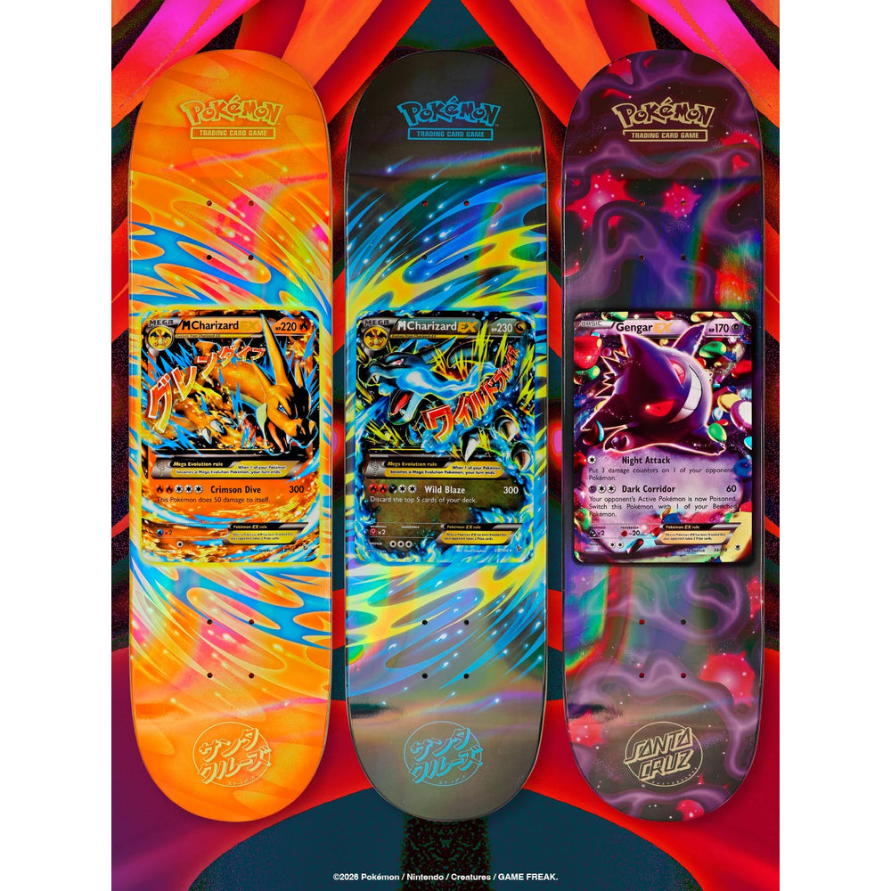 Santa Cruz x Pokemon Charizard and Gengar decks