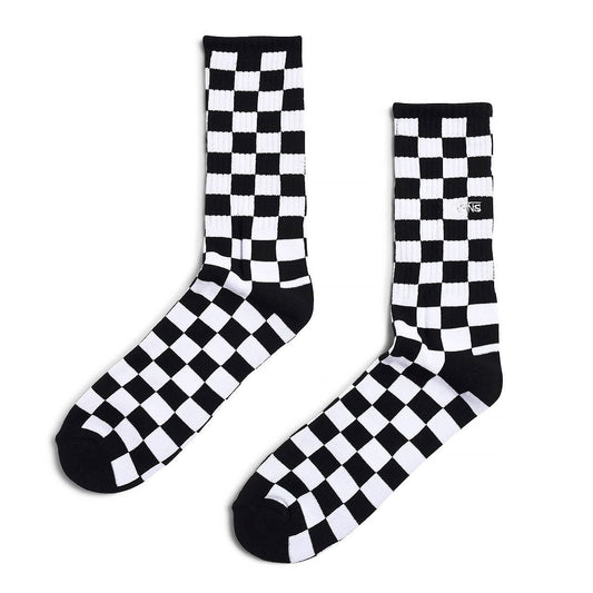 VANS Classic Check Crew Socks Black/White