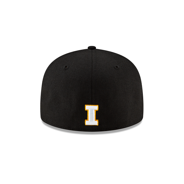 IOWA HAWKEYES 59FIFTY NEW ERA BLACK WITH YELLOW LOGO FITTED HAT
