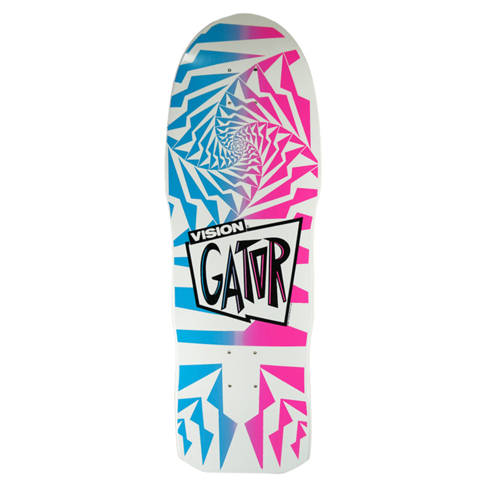 VISION GATOR II WHITE BLUE AND PINK FADE DECK - 10.25" x 29.75"