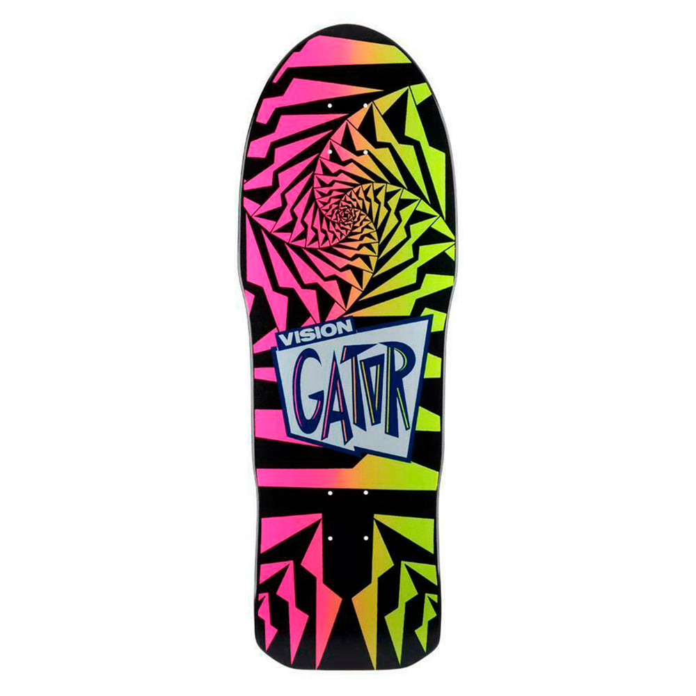 VISION GATOR II BLACK PINK TO GREEN FADE DECK - 10.25" x 29.75"