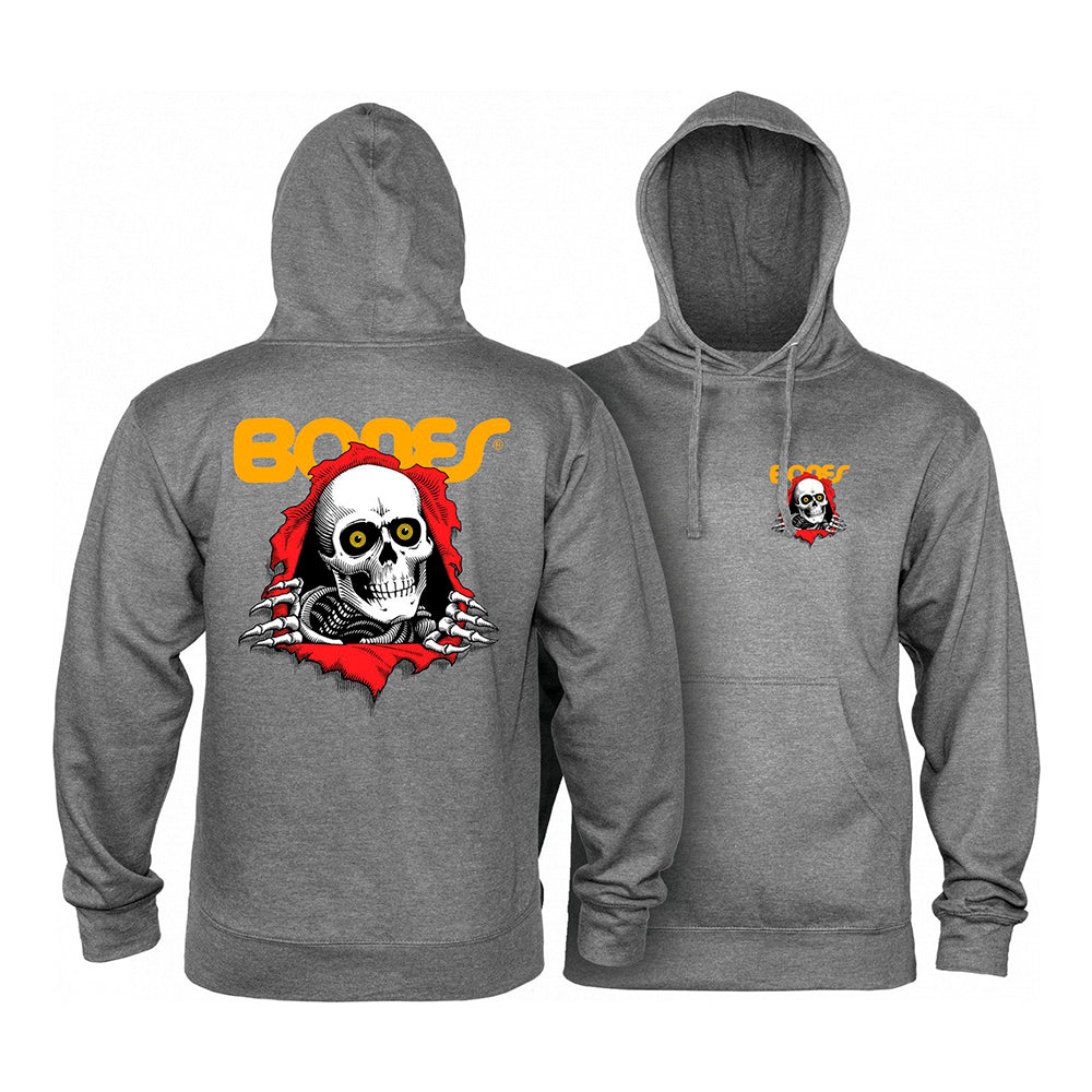 POWELL PERALTA BONES RIPPER HOODIE GUNMETAL HEATHER