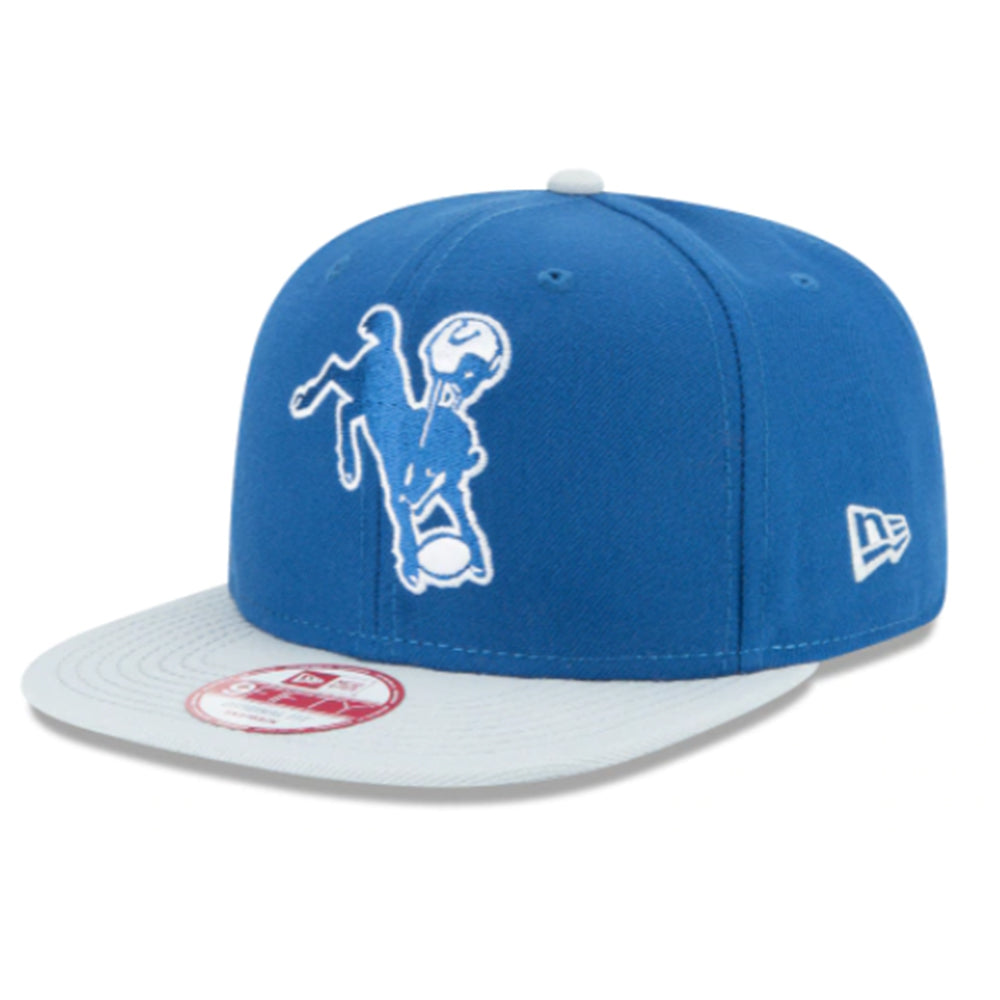 INDIANAPOLIS COLTS 9FIFTY NEW ERA RETRO 2TONE BLUE AND GREY SNAPBACK HAT